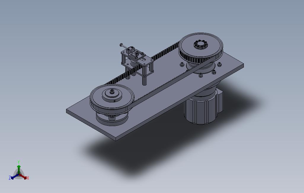 同步齿形带机构 SOLIDWORKS 2010 模型图纸免费下载 懒石网