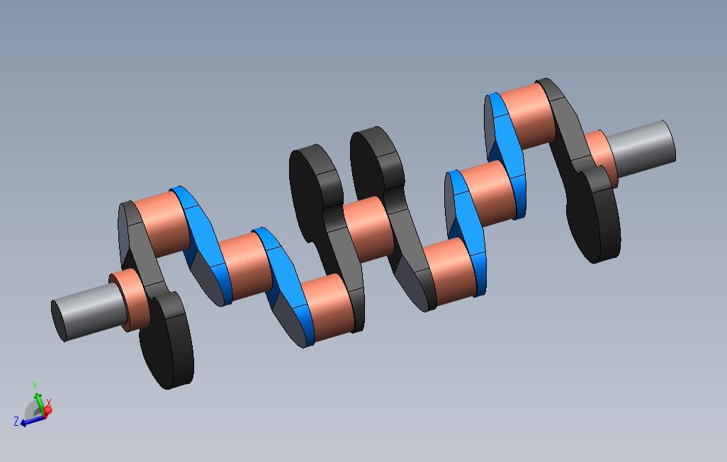 发动机曲轴 SOLIDWORKS 2016 模型图纸免费下载 懒石网