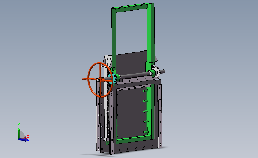 手动闸板舱门 SOLIDWORKS 2018 模型图纸下载 懒石网