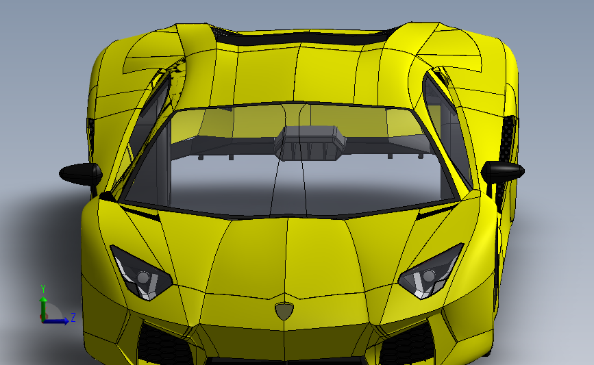 兰博基尼aventador SOLIDWORKS 2016 模型图纸下载 懒石网