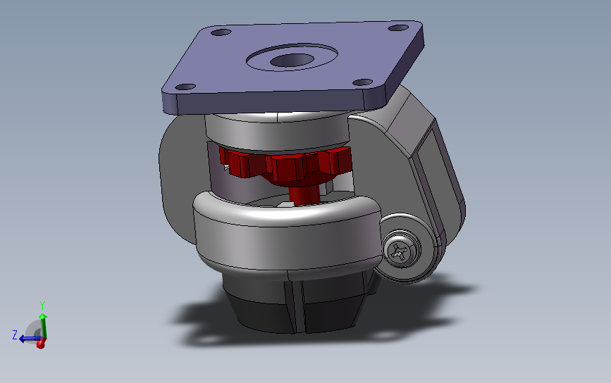 福马脚轮3D模型SW源文件 SOLIDWORKS 2011 模型图纸下载 懒石网