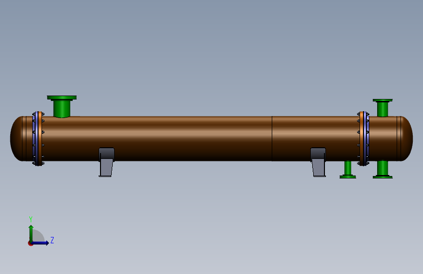 管壳式换热器 SOLIDWORKS 2014 模型图纸下载 懒石网