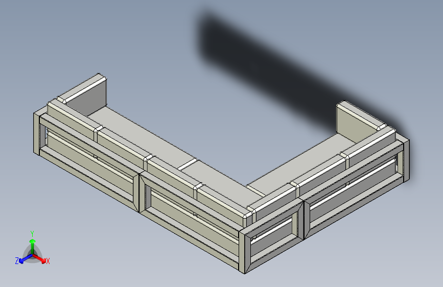 沙发 SOLIDWORKS 2017 模型图纸下载 懒石网