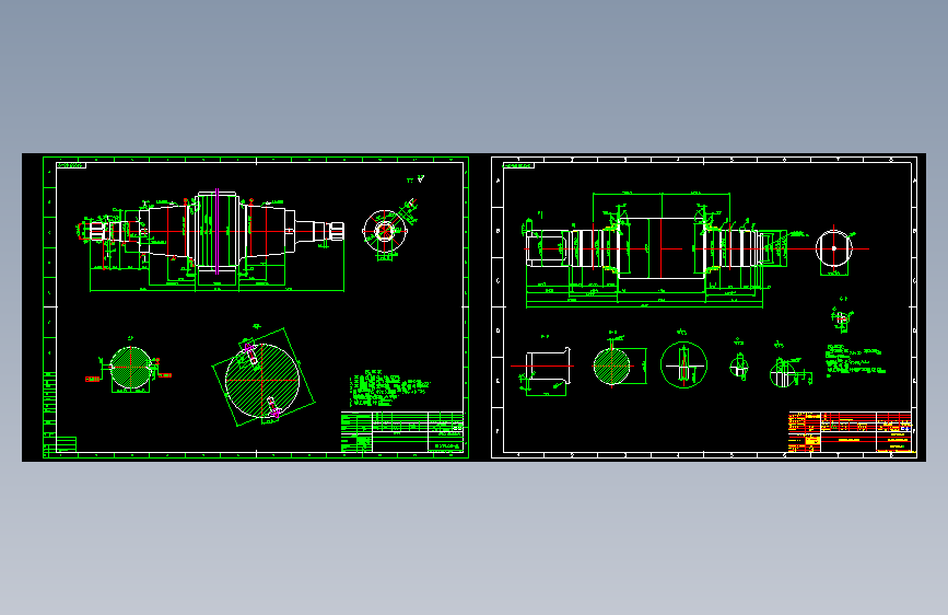 一套轧辊的图纸 AutoCAD 2010 模型图纸下载 懒石网