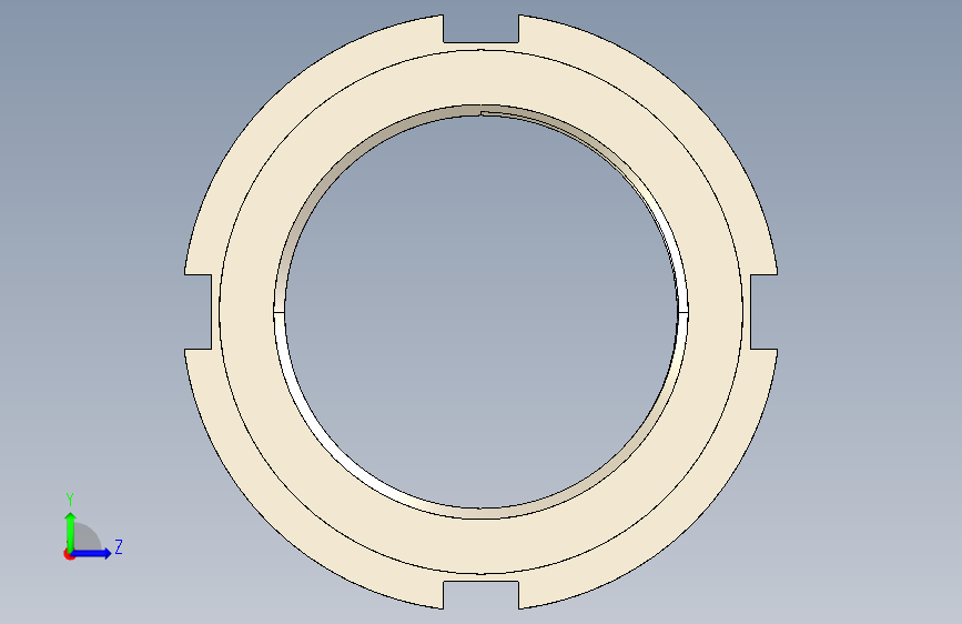 din 1804圆螺母 M55X1 5 SLOTTED ROUND NUT FOR HOOK SPANNER IGES 模型图纸下载 懒石网