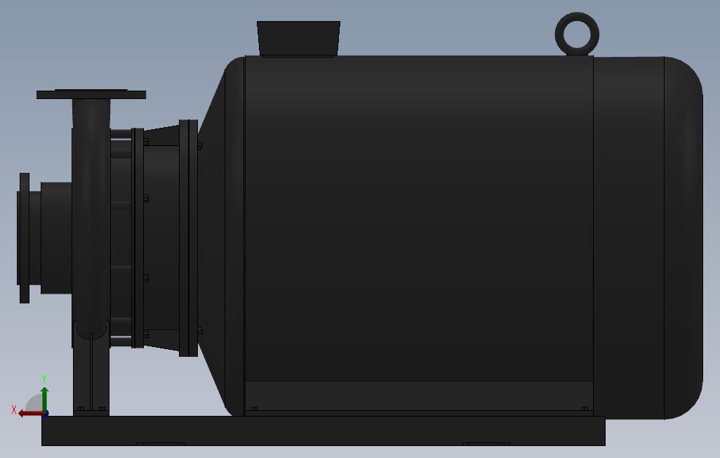 南方泵NIS,NISF泵外形(100-65-250)55kW-2极 背面视图