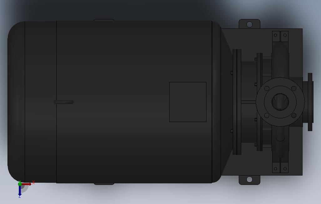 南方泵NIS,NISF泵外形(100-65-250)55kW-2极 俯视图
