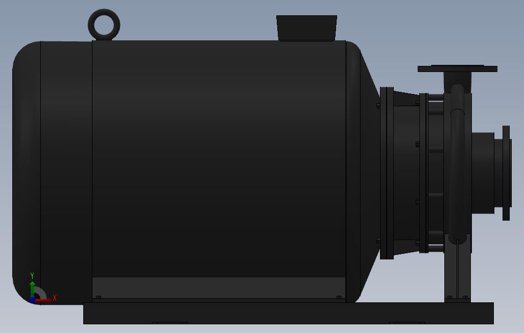 南方泵NIS,NISF泵外形(100-65-250)55kW-2极 正面视图