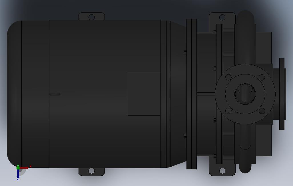 南方泵NIS,NISF泵外形(100-65-315)11kW-4极 俯视图