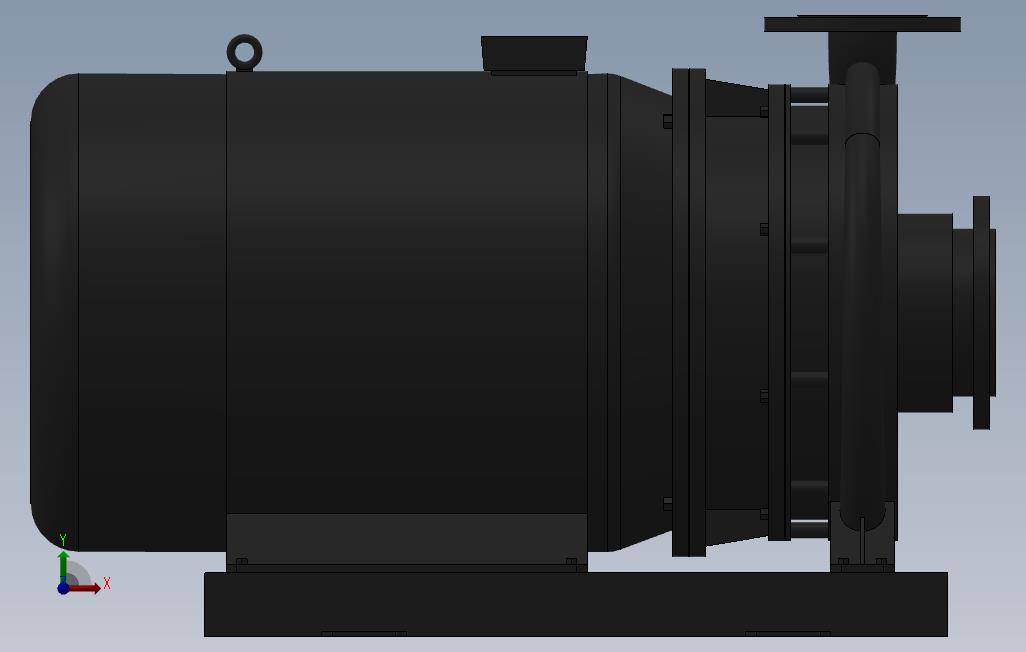 南方泵NIS，NISF泵外形（100-65-315）15kW-4极