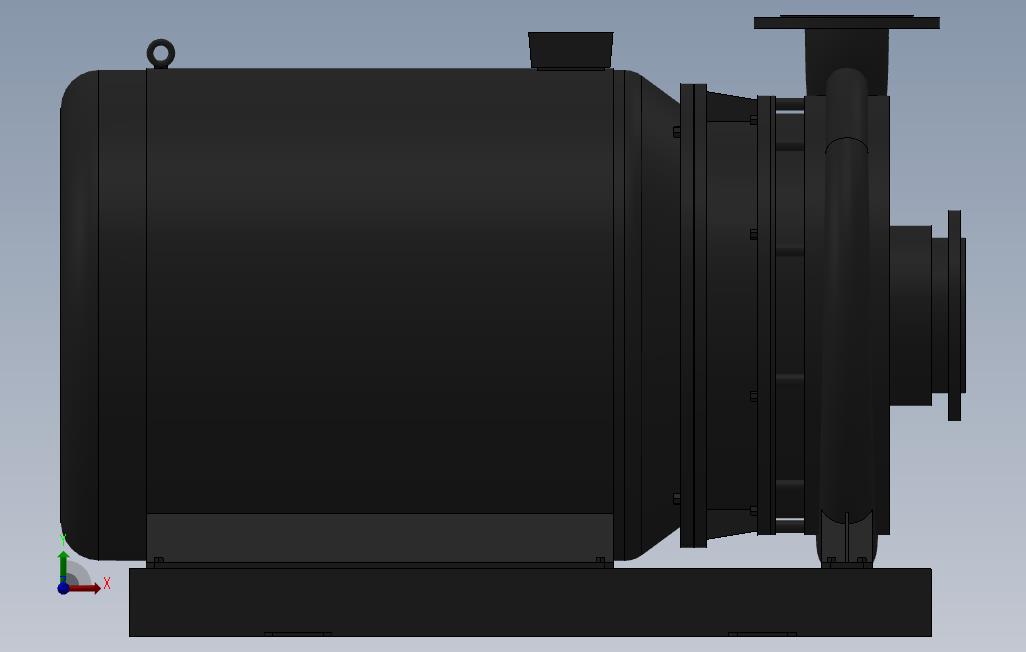 南方泵NIS,NISF泵外形(125-100-400)37kW-4极 正面视图