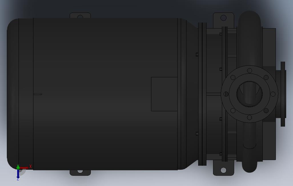 南方泵NIS,NISF泵外形(125-100-400)37kW-4极 俯视图