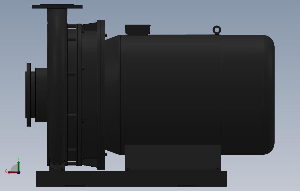 南方泵NIS,NISF泵外形(125-80-400)22kW-4极 背面视图