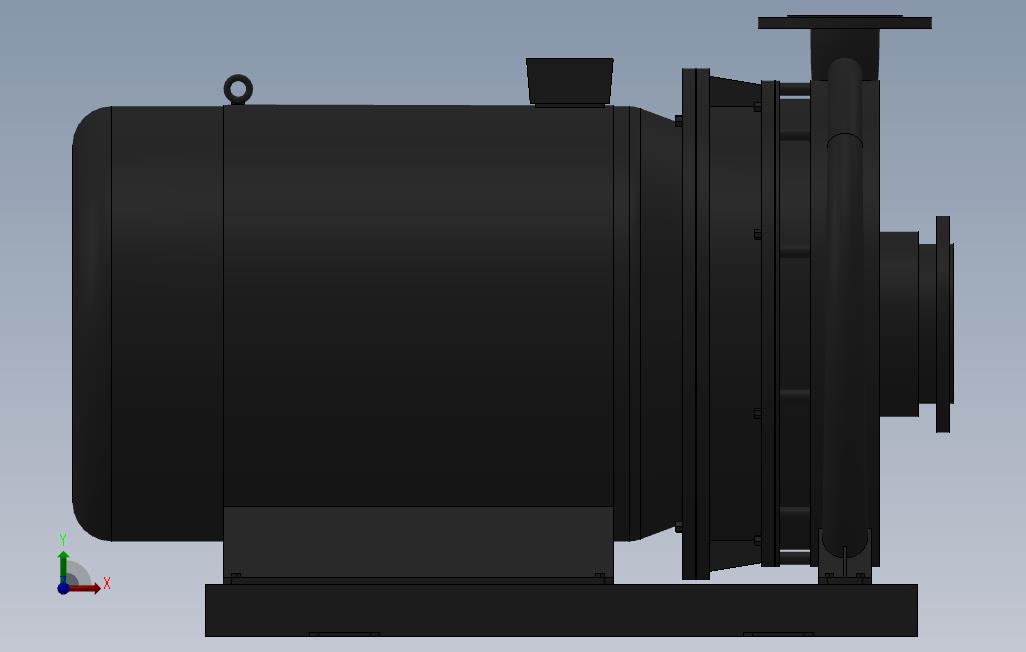 南方泵NIS，NISF泵外形（125-80-400）30kW-4极