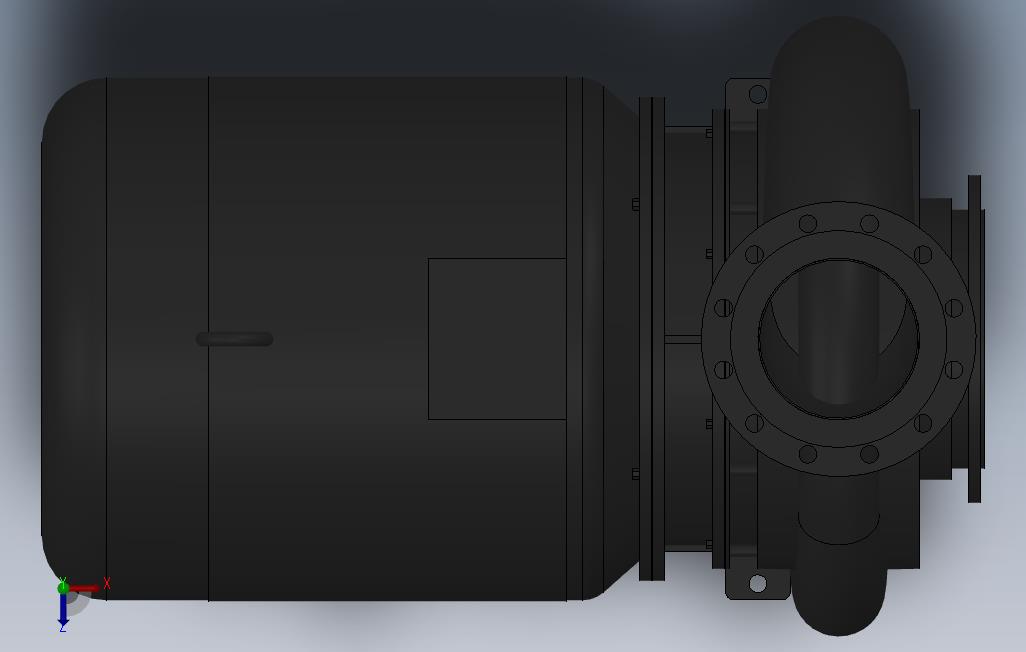 南方泵NIS,NISF泵外形(250-200-315)45kW-4极 俯视图