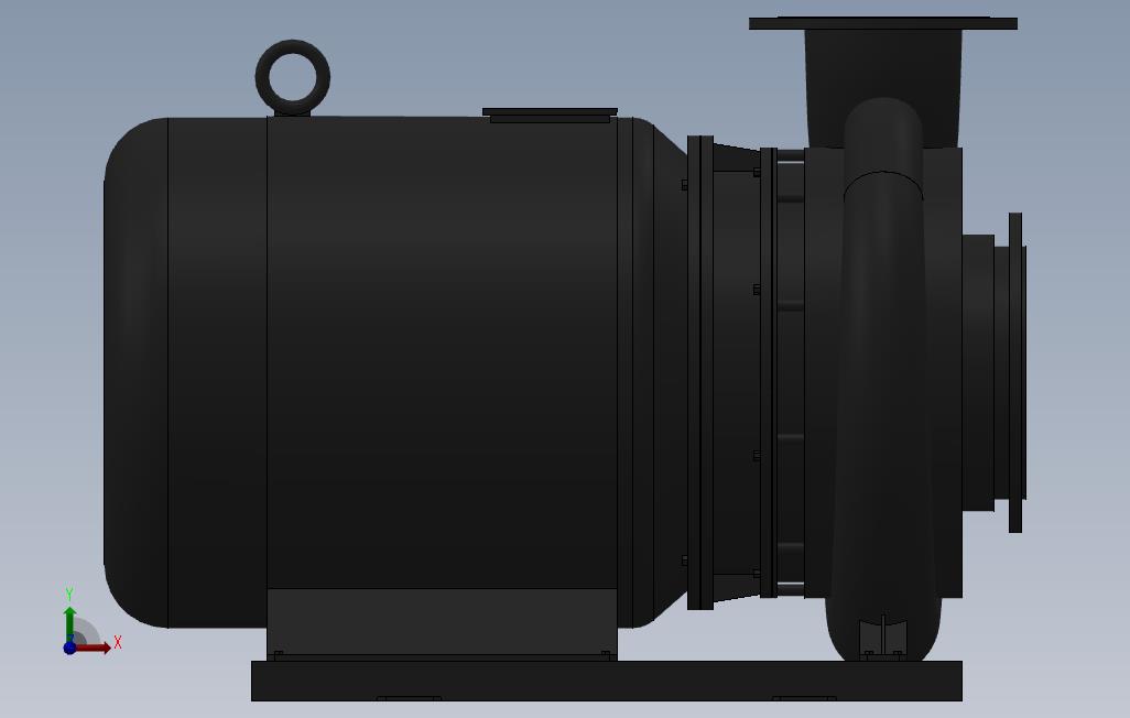 南方泵NIS,NISF泵外形(250-200-315)45kW-4极 正面视图