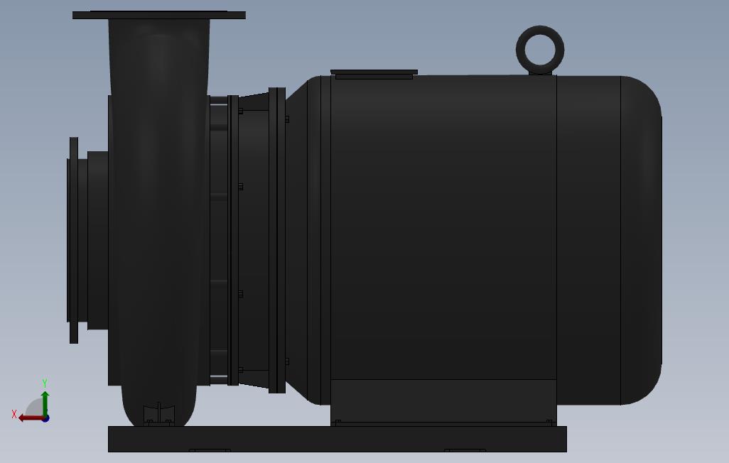 南方泵NIS,NISF泵外形(250-200-315)45kW-4极 背面视图