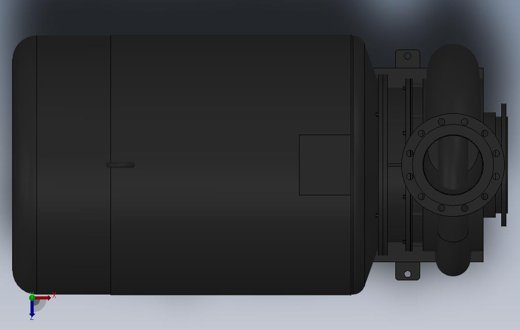南方泵NIS,NISF泵外形(250-200-400)110kW-4极 俯视图