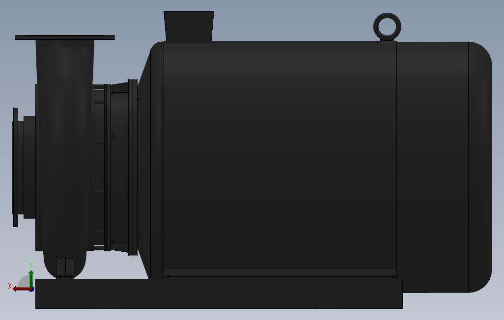 南方泵NIS,NISF泵外形(250-200-400)110kW-4极 背面视图