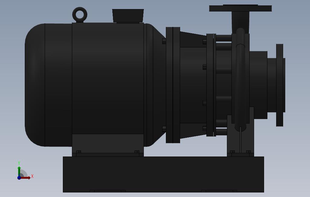 南方泵NIS,NISF泵外形(60-40-200)2.2kW-4极