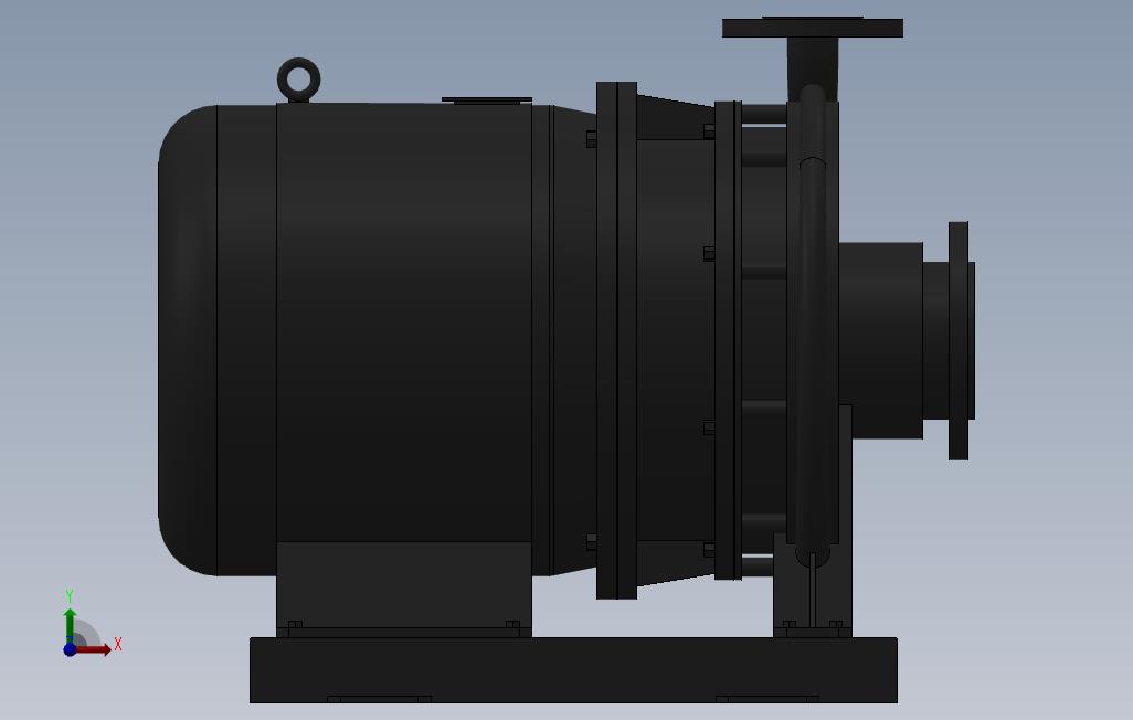 南方泵NIS，NISF泵外形（60-40-315）4kW-4极