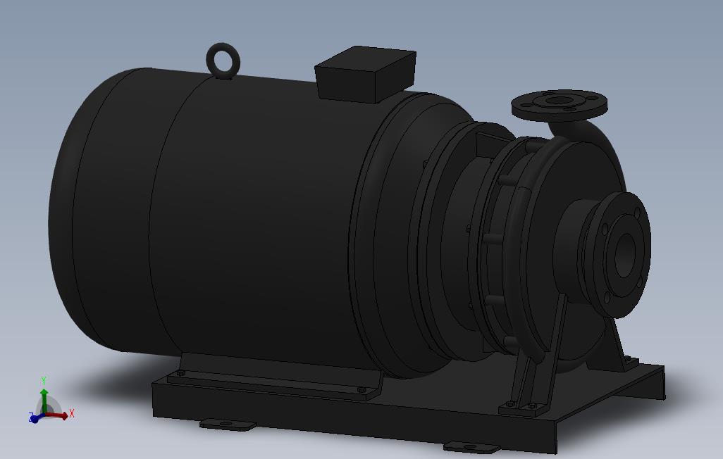 南方泵NIS，NISF泵外形（65-40-250）18.5kW-2极