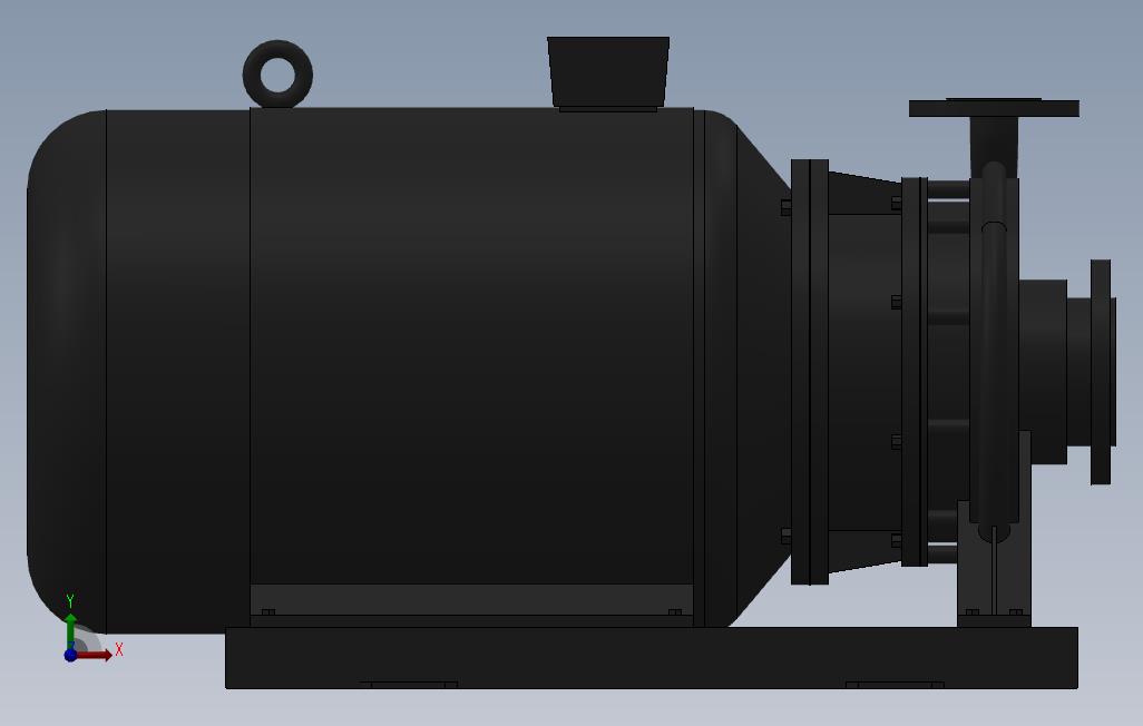 南方泵NIS,NISF泵外形(65-40-250)22kW-2极 正面视图