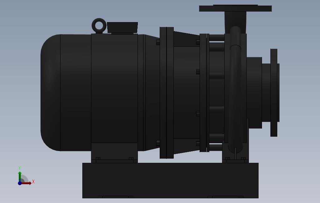 南方泵NIS,NISF泵外形(80-50-200)1.5kW-4极 正面视图