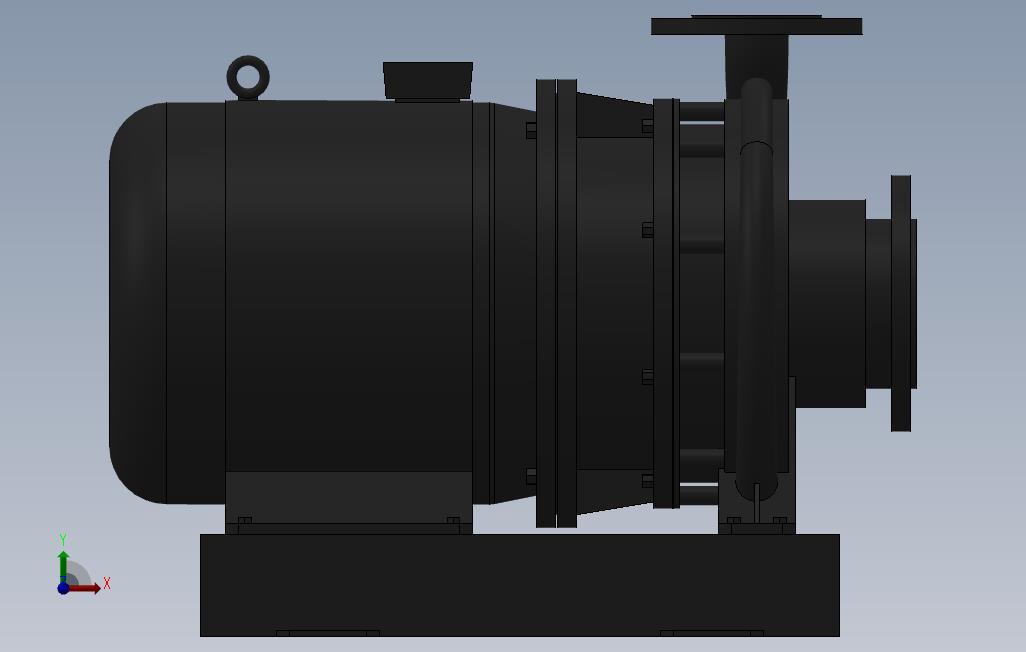 南方泵NIS,NISF泵外形(80-50-250)4kW-4极