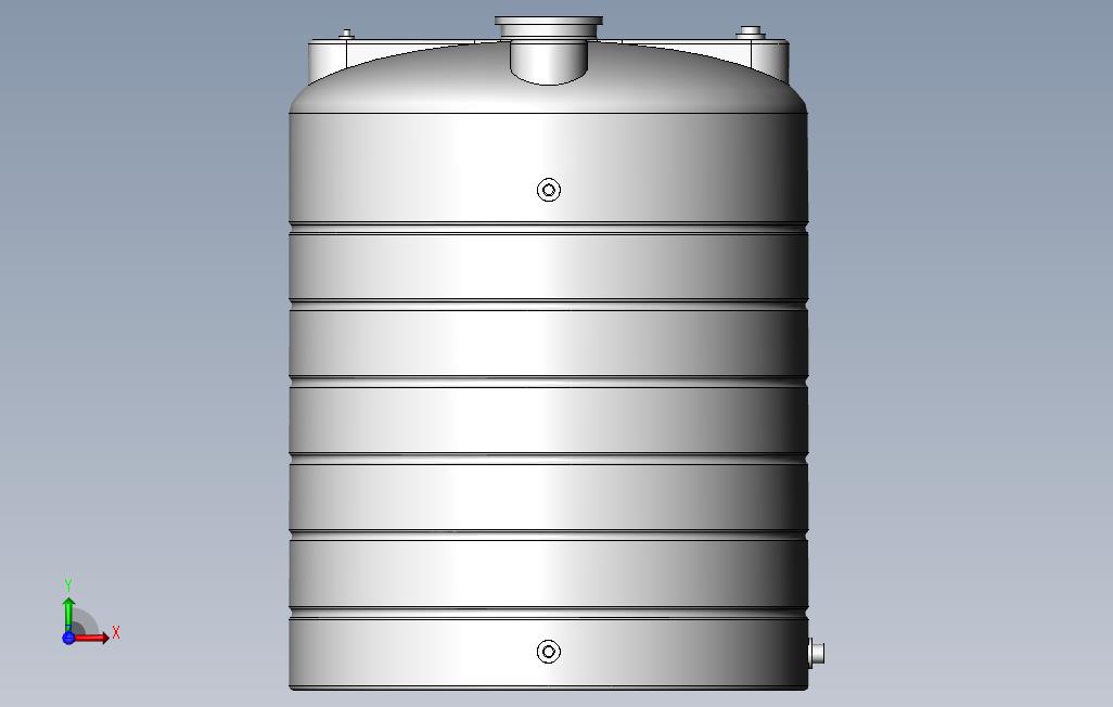 原水箱15000L 正面视图