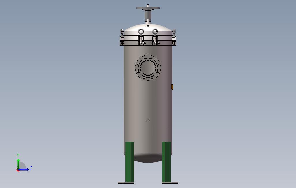 一级保安过滤器D500X1000(5芯) 左侧视图