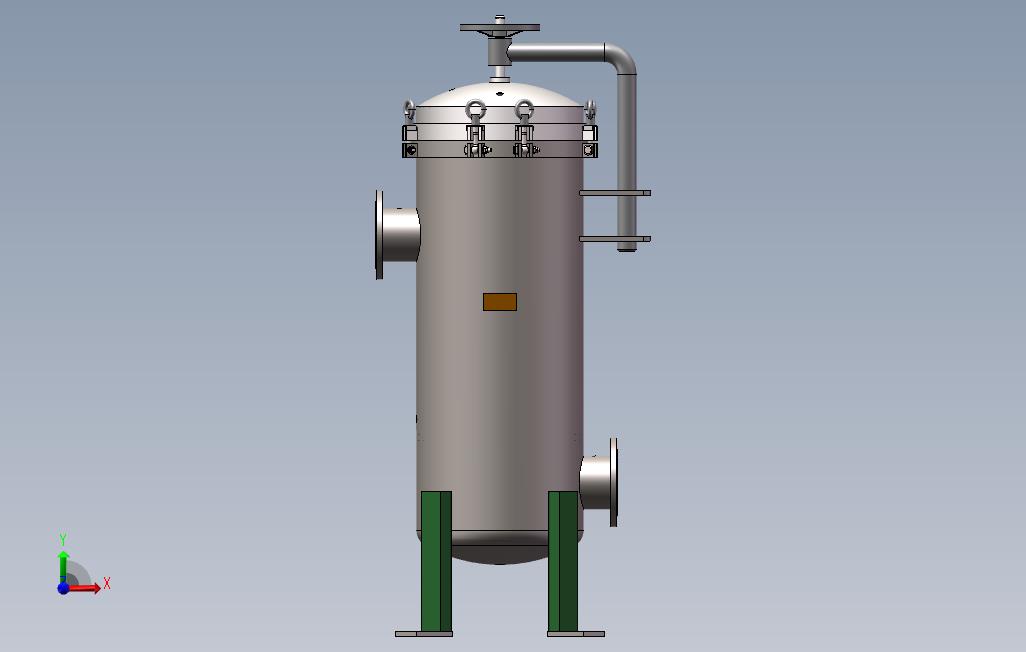 一级保安过滤器D500X1000(5芯) 正面视图