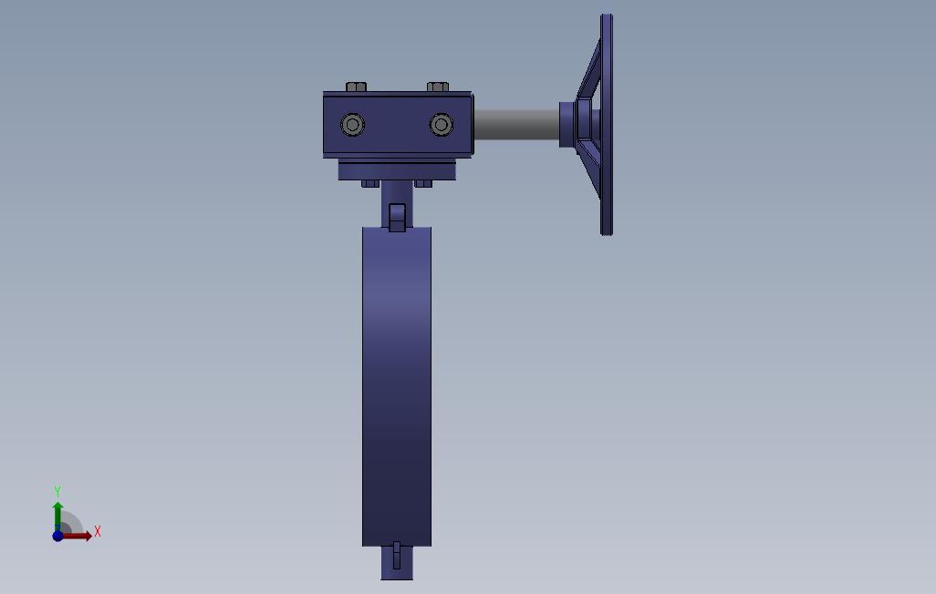 涡轮蝶阀DN450_SOLIDWORKS 2017_模型图纸免费下载 – 懒石网