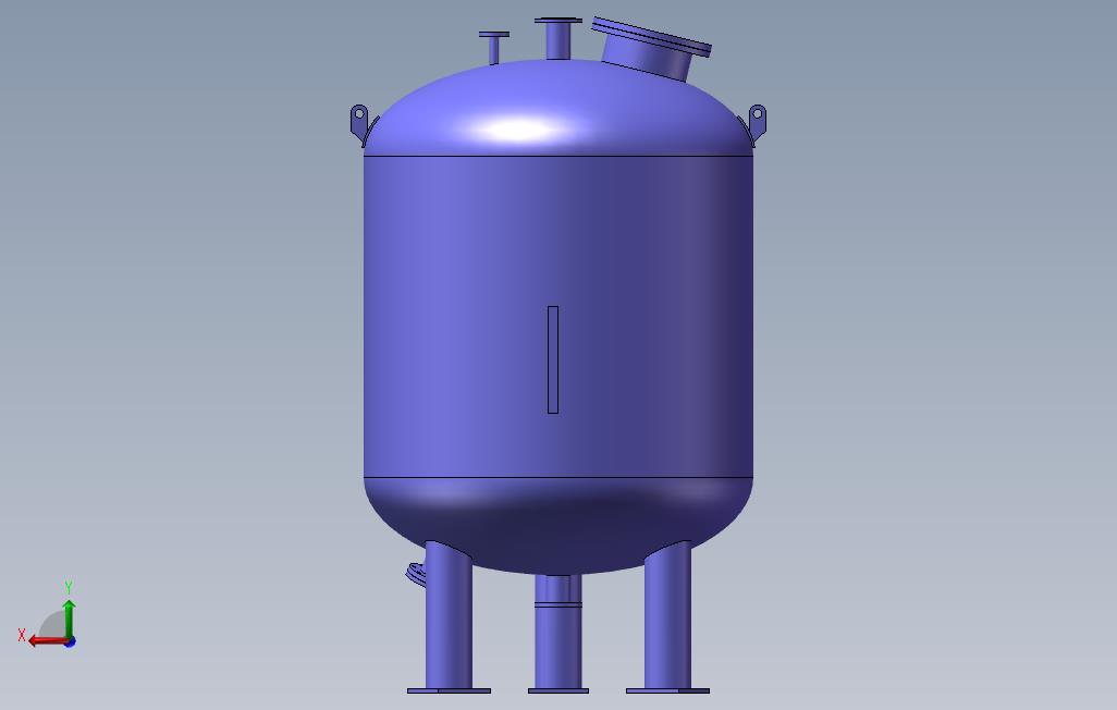 多介质活性炭过滤器D1800x1500 背面视图