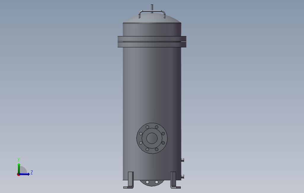清洗过滤器D350x750x15芯 左侧视图