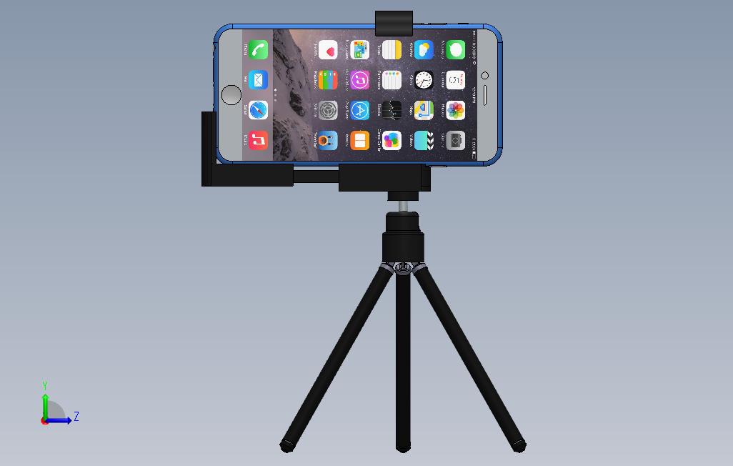 带iPhone的三脚架