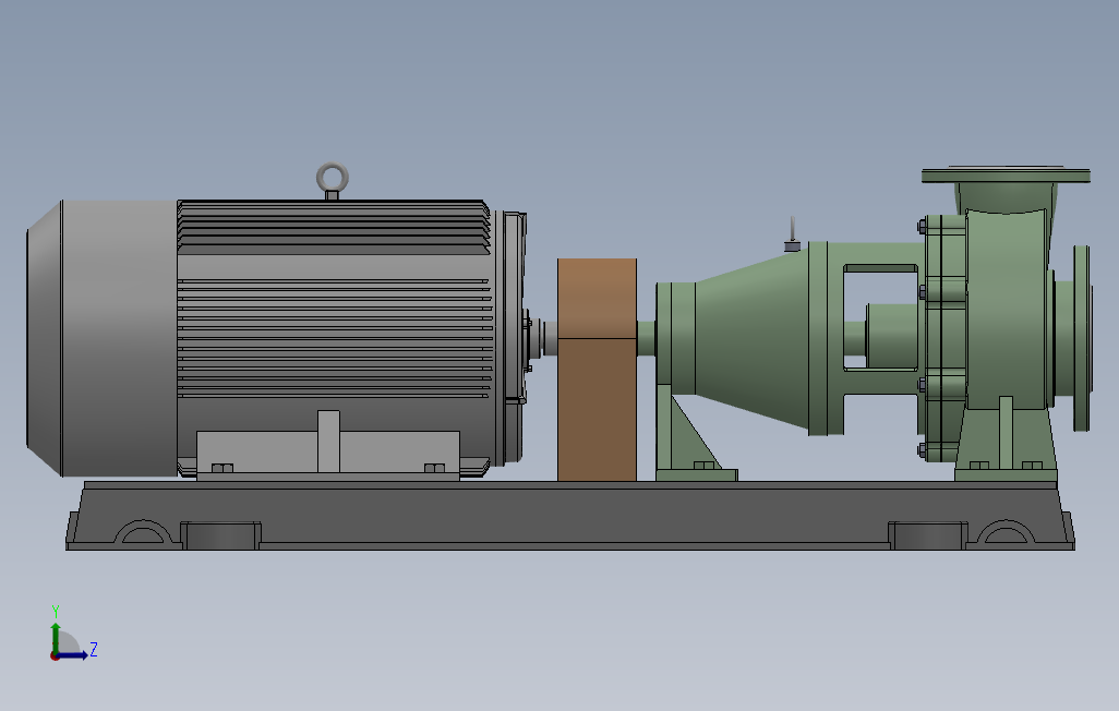 天马IHT化工泵[IHT100-80-160]_SOLIDWORKS 2018_模型图纸下载 – 懒石网