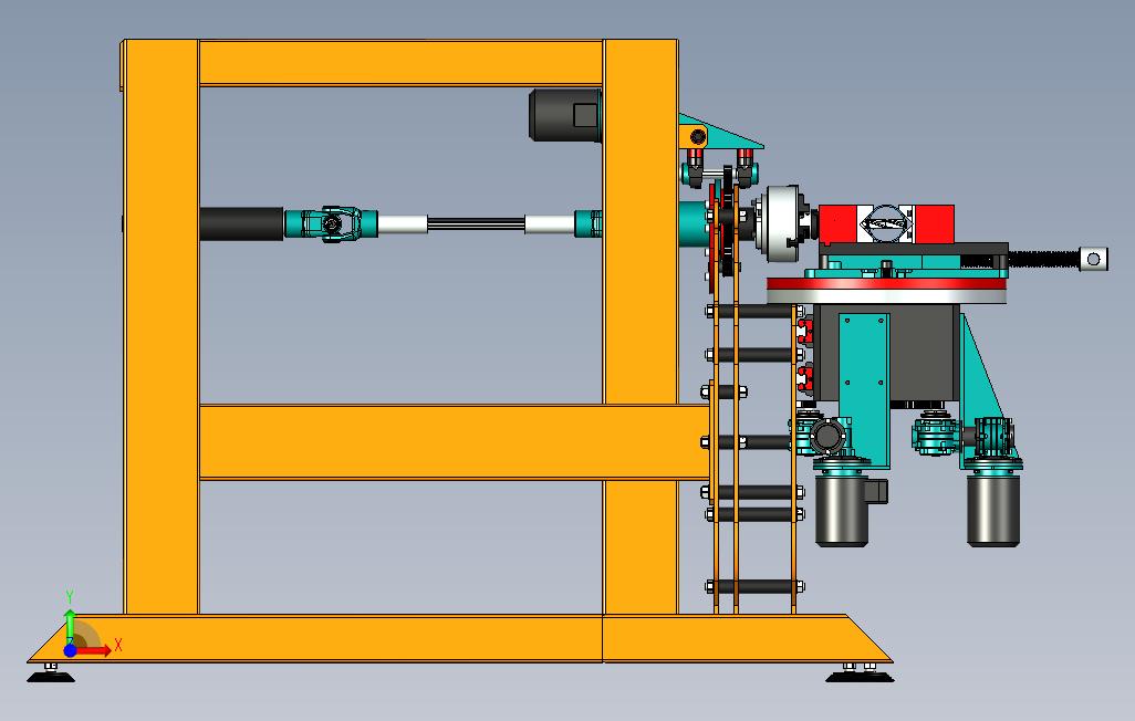 数控开槽机床 正面视图