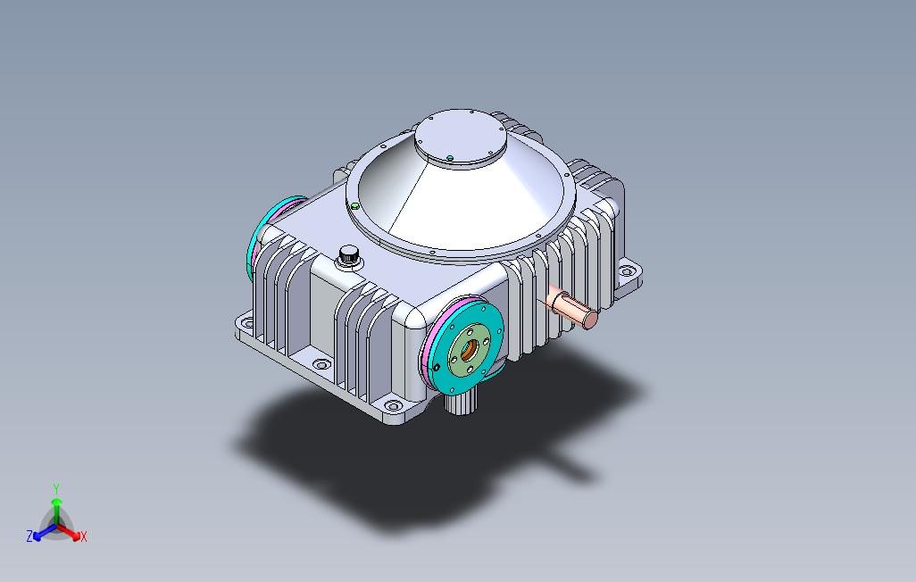 带安全离合器蜗轮箱模型3D图纸IGS格式