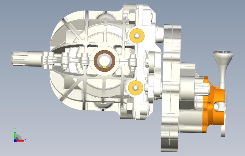 摩擦离合器学习模型3D图纸INVENTOR设计 正面视图
