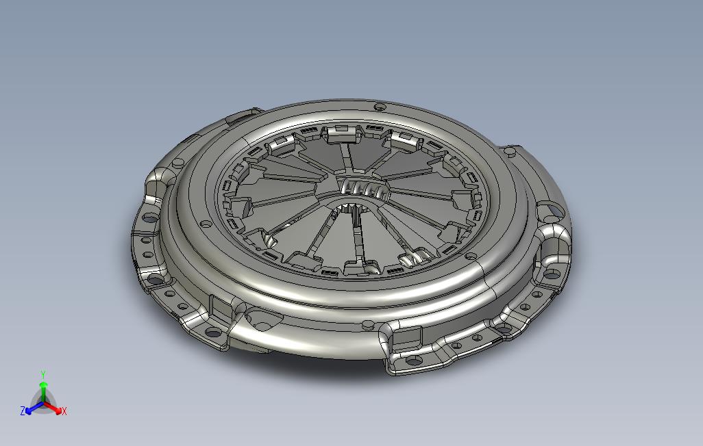 离合器总成3D模型图纸CATIA设计