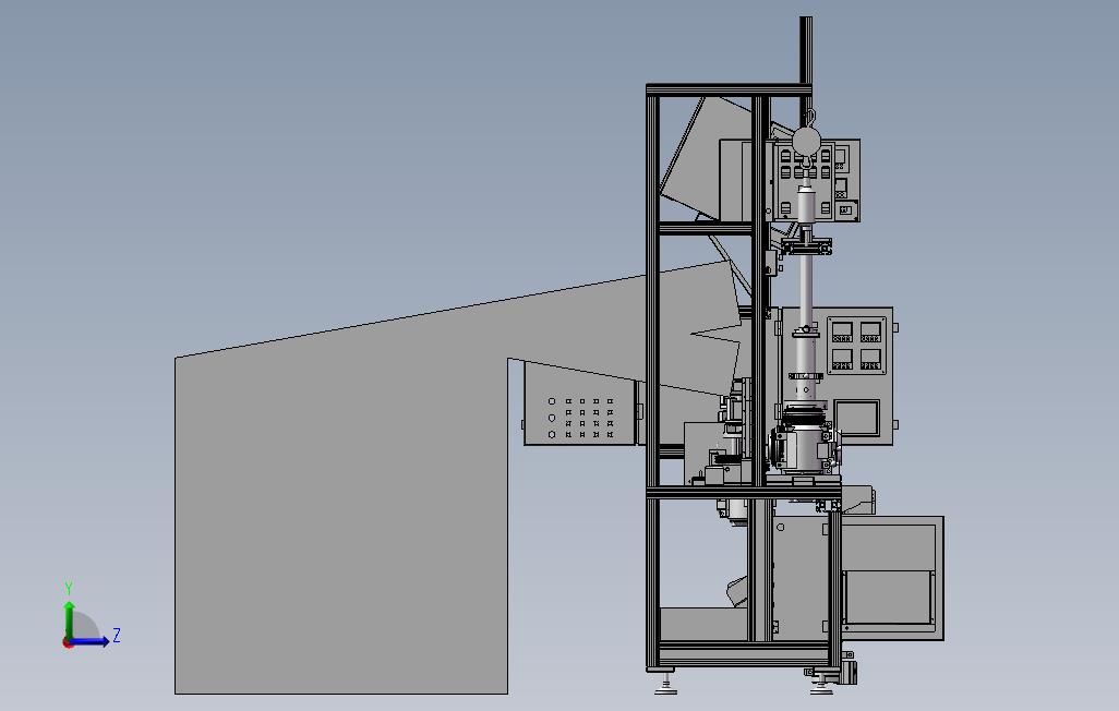 离合器装配线3D模型图纸Solidworks设计 左侧视图
