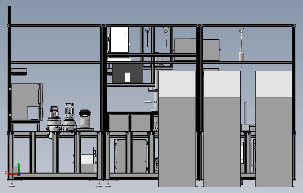 离合器装配线3D模型图纸Solidworks设计 背面视图