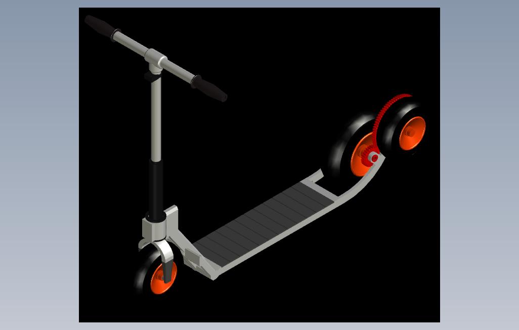 带辅助驱动轮的踏板车