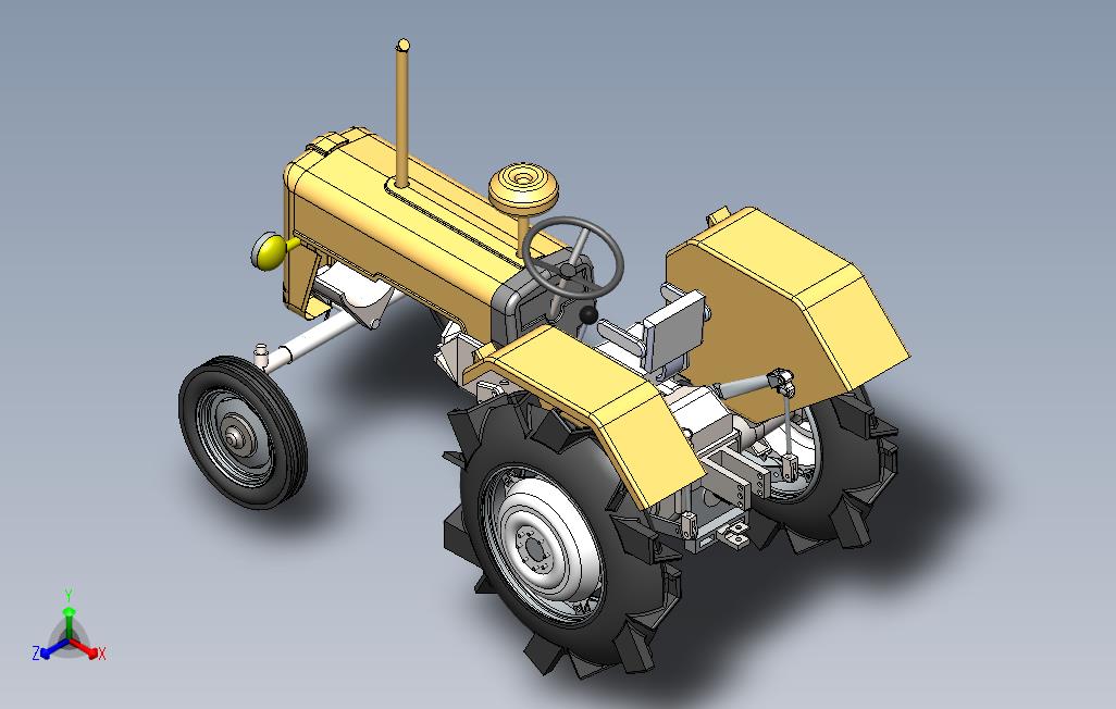拖拉机三维模型