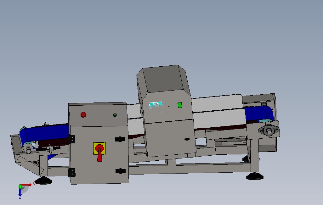 滑动式微型扫描金属检测器输送机