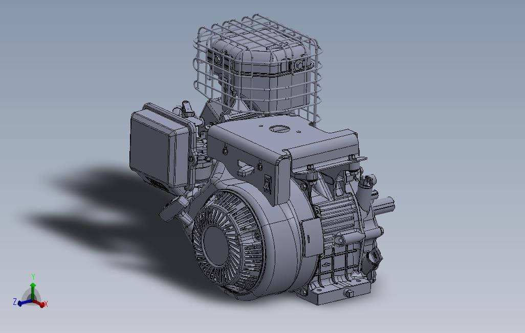 217BajaSAE发动机三维建模图纸solidworks设计附x_t格式