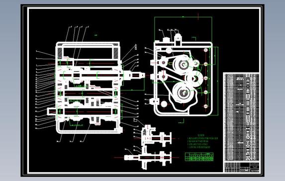 3t叉车3进3退变速箱图纸3D模型（CAD软件打开）