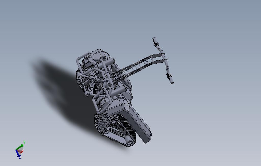 TrackWay全地形履带滑板车3D模型图纸Solidworks设计附x_t