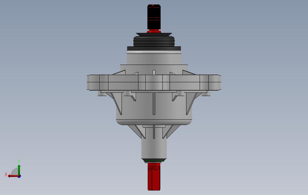 三星洗衣机电机模型3D图纸Solidworks设计 背面视图